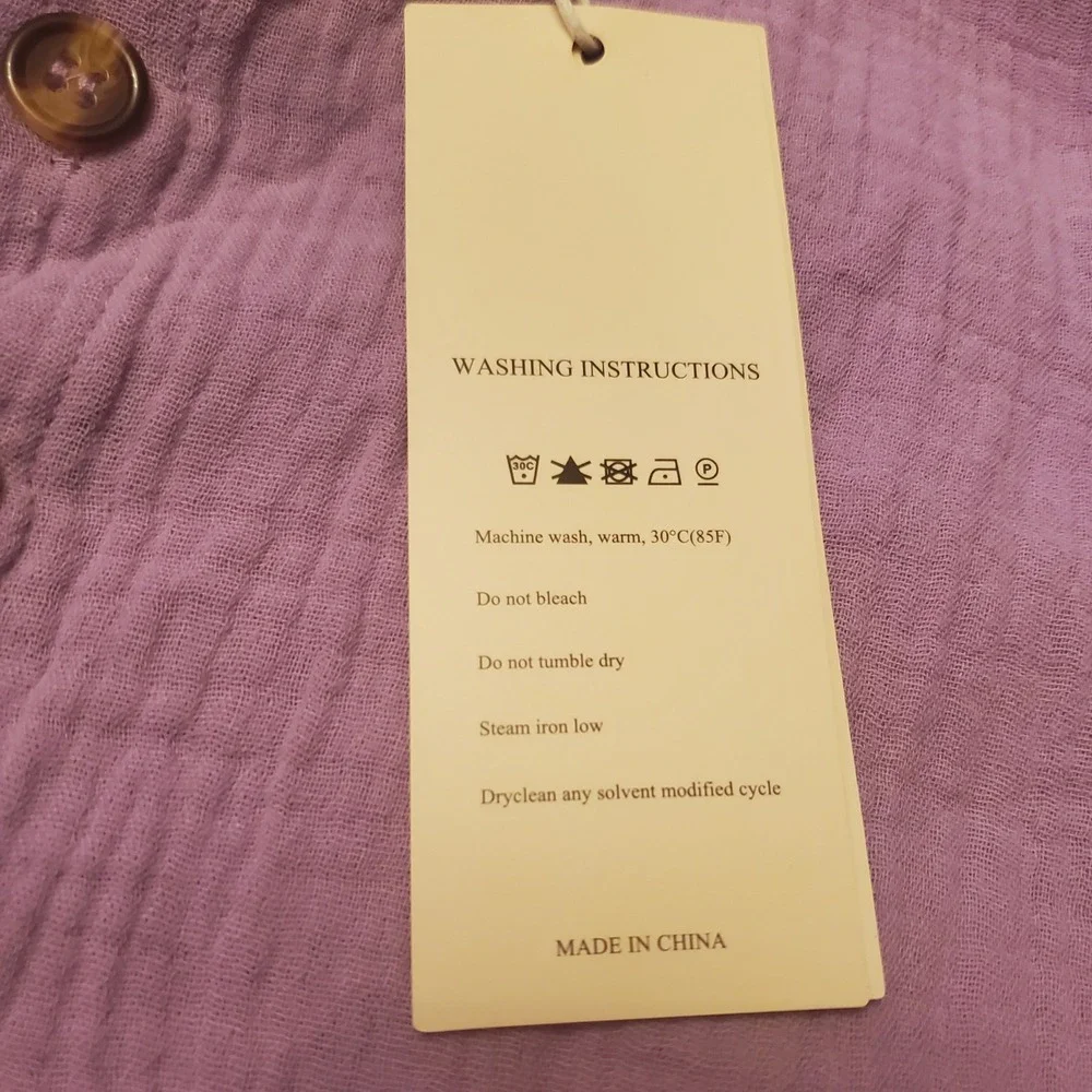 NWT Dokotoo Button Up Shirtdress Womens Size 2XL Lilac - Picture 3 of 9